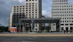 Touring the Postdamer Platz in Berlin.