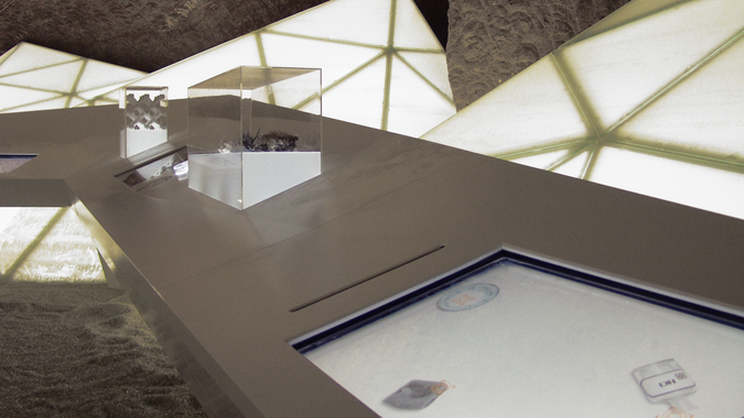 "Image Frieze" terminal with the "Salt microscope" in the background