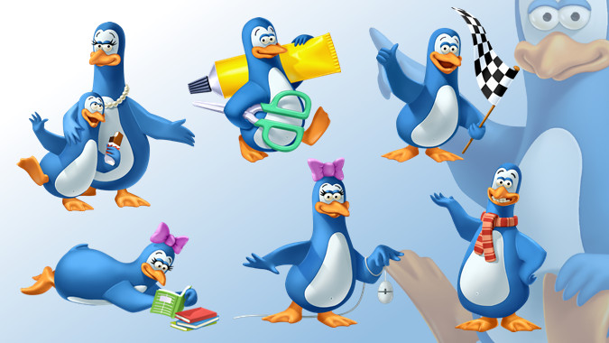 Kinder-pinguí Character Design