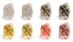 The different colors of the stones colored with the "Color Mixer" terminal